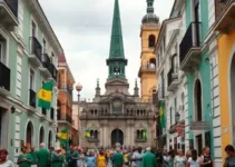 tradição das ruas verde e amarelo