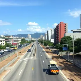 obra viária em Santo André
